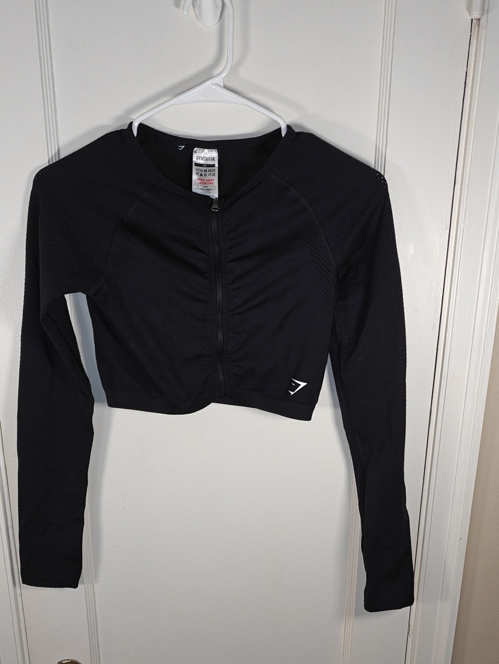 Gymshark Sweat Seamless Long Sleeve Zip Crop Top